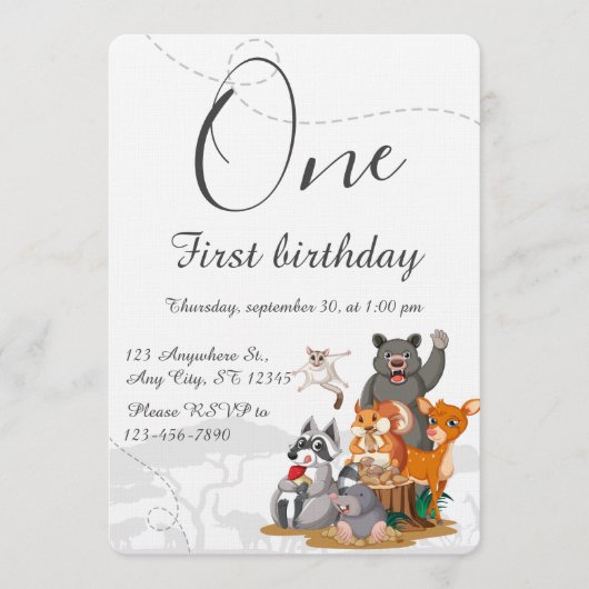 Invitation Fête d'anniversaire pour enfants (Devant)