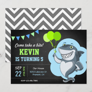 Invitation Fête d'anniversaire pour enfants avec un tableau n