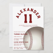 Invitation Fête d'anniversaire pour enfants de baseball (Devant)