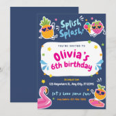 Invitation Fête d'anniversaire pour enfants d'été (Devant / Derrière)