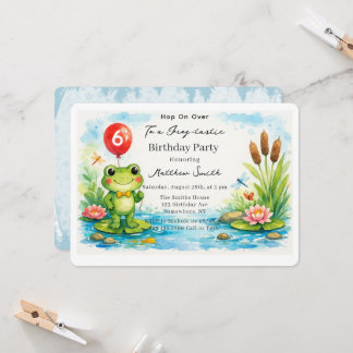 Invitation Fête d'anniversaire pour enfants Hop On Over