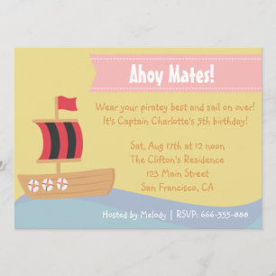Invitation Fête d'anniversaire pour enfants : Thème de jolie