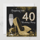 Invitation Fête d'anniversaire pour entrer dans la quarantain (Devant)