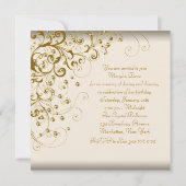 Invitation Fête d'anniversaire pour femme tourbillon de perle (Dos)