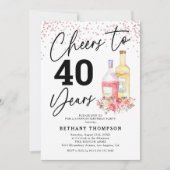 Invitation Fête d'anniversaire pour femmes adultes de tout âg (Devant)