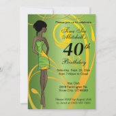 Invitation Fête d'anniversaire pour fille adulte | do-it-your (Devant)