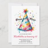 Invitation Fête d'anniversaire pour fille peinture artistique (Devant)