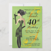 Invitation Fête d'anniversaire pour filles | Âge à faire soi- (Devant)