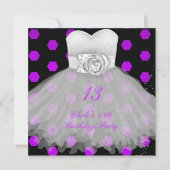 Invitation Fête d'anniversaire pour filles de 13 ans (Devant)