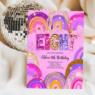 Invitation Fête d'anniversaire pour filles de 8 ans