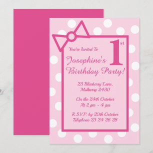 Invitation Fête d'anniversaire pour filles illusima Rose à ru