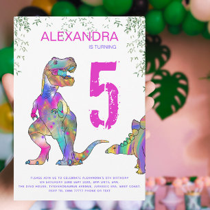 Invitation Fête d'anniversaire pour filles sur le thème des d