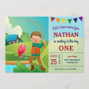 Invitation Fête d'anniversaire pour garçon sur le thème de la