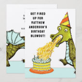 Invitation Fête d'anniversaire pour garçons (Devant / Derrière)