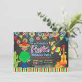 Invitation Fête d'anniversaire pour garçons Fiesta (Debout devant)