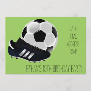 Invitation Fête d'anniversaire pour garçons sur le thème du f