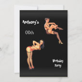 Invitation Fête d'anniversaire pour hommes de n'importe quel (Devant)