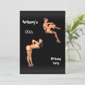 Invitation Fête d'anniversaire pour hommes de n'importe quel (Debout devant)