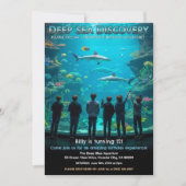 Invitation Fête d'anniversaire pour la découverte des profond (Devant)