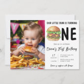 Invitation Fête d'anniversaire pour le premier anniversaire d (Devant)