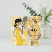 Invitation Fête d'anniversaire pour les 40 ans dans une ambia (Debout devant)