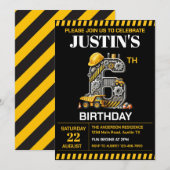 Invitation Fête d'anniversaire pour les 6 ans de Construction (Devant / Derrière)