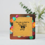 Invitation Fête d'anniversaire pour les 75 ans (Debout devant)