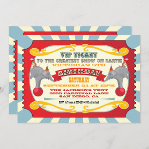 Invitation Fête d'anniversaire pour les billets VIP Circus