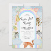 Invitation Fête d'anniversaire pour les chats parfaits des en (Devant)