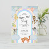 Invitation Fête d'anniversaire pour les chats parfaits des en (Debout devant)