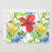 Invitation Fête d'anniversaire pour les femmes Flower Design (Dos)