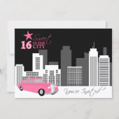 Invitation Fête d'anniversaire pour les seize ans (Devant)