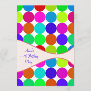 Invitation Fête d'anniversaire pour n'importe quel nombre de 