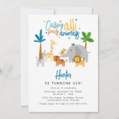 Invitation Fête d'anniversaire pour tous les fêtards (Devant)