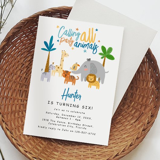 Invitation Fête d'anniversaire pour tous les fêtards