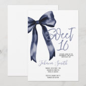 Invitation Fête d'anniversaire pour une adolescente de seize  (Devant / Derrière)