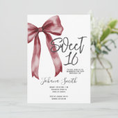 Invitation Fête d'anniversaire pour une adolescente de seize  (Debout devant)