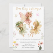 Invitation Fête d'anniversaire pour une fée qui a 2 ans (Devant)