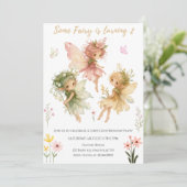 Invitation Fête d'anniversaire pour une fée qui a 2 ans (Debout devant)
