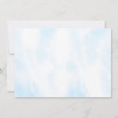 Invitation Fête d'anniversaire premier garçon bleu sous la me (Dos)