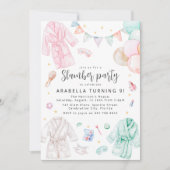 Invitation Fête d'anniversaire pyjama fille (Devant)