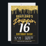 Invitation Fête d'anniversaire qui dégouline<br><div class="desc">Cette invitation de fête d'anniversaire qui dégouline est parfaite pour tout âge ! C'est une option populaire pour une célébration de Swag 16.</div>