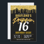 Invitation Fête d'anniversaire qui dégouline<br><div class="desc">Cette invitation à une fête d'anniversaire qui dégouline est parfaite pour tout âge ! C'est une option populaire pour une célébration de Swag 16.</div>