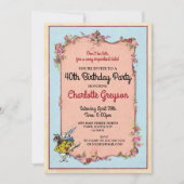 Invitation Fête d'anniversaire Rabbit Alice Wonderland Invita (Devant)