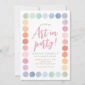 Invitation Fête d'anniversaire Rainbow Art (Devant)