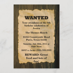 Invitation Fête d'anniversaire RECHERCHÉE