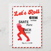 Invitation Fête d'anniversaire Red & Black Let's Roll (Devant)