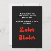 Invitation Fête d'anniversaire Red & Black Let's Roll (Dos)