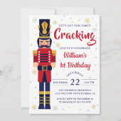 Invitation Fête d'anniversaire Red Gold Nutcracker (Devant)