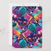 Invitation Fête d'anniversaire rétro des années 80 (Dos)